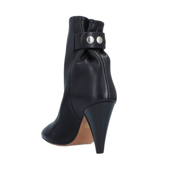 Isabel Marant Lystal Black Leather Ankle Booties EU 36 or US 5 - Picture 4 of 4